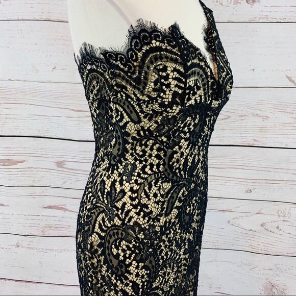 Wink Gal black lace dress single sleeve sheath - Picture 6 of 9